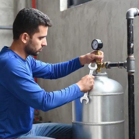 تعویض منبع تحت فشار پمپ آب